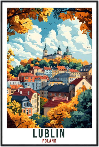 Lublin Travel Print Poland Home Decor Lublin Wall Art Gift Wall Hanging Art Lover Lublin Polish Artwork Travel Poster Poland Travel Art