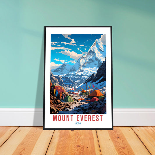 Mount Everest Travel Print Wall Art Mount Everest Wall Hanging Base Camp Mount Everest Gift Mountain Landscape Wall Art China Travel Print