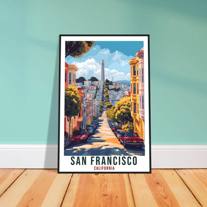 San Francisco Travel Print California Home Decor San Francisco Wall Art Gift Wall Hanging Art Lover United States Artwork Travel Poster Art