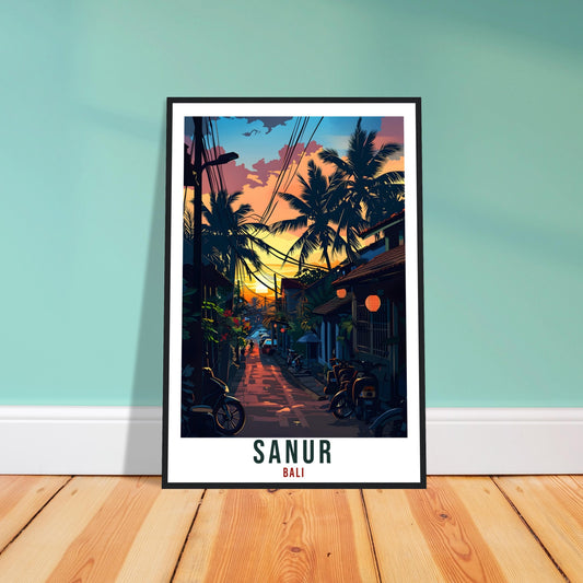 Sanur Bali Travel Print Bali Wall Art Wall Hanging Home Décor Sanur Gift Landmark Artwork Travel Art Lovers Indonesia Sanur Travel Poster