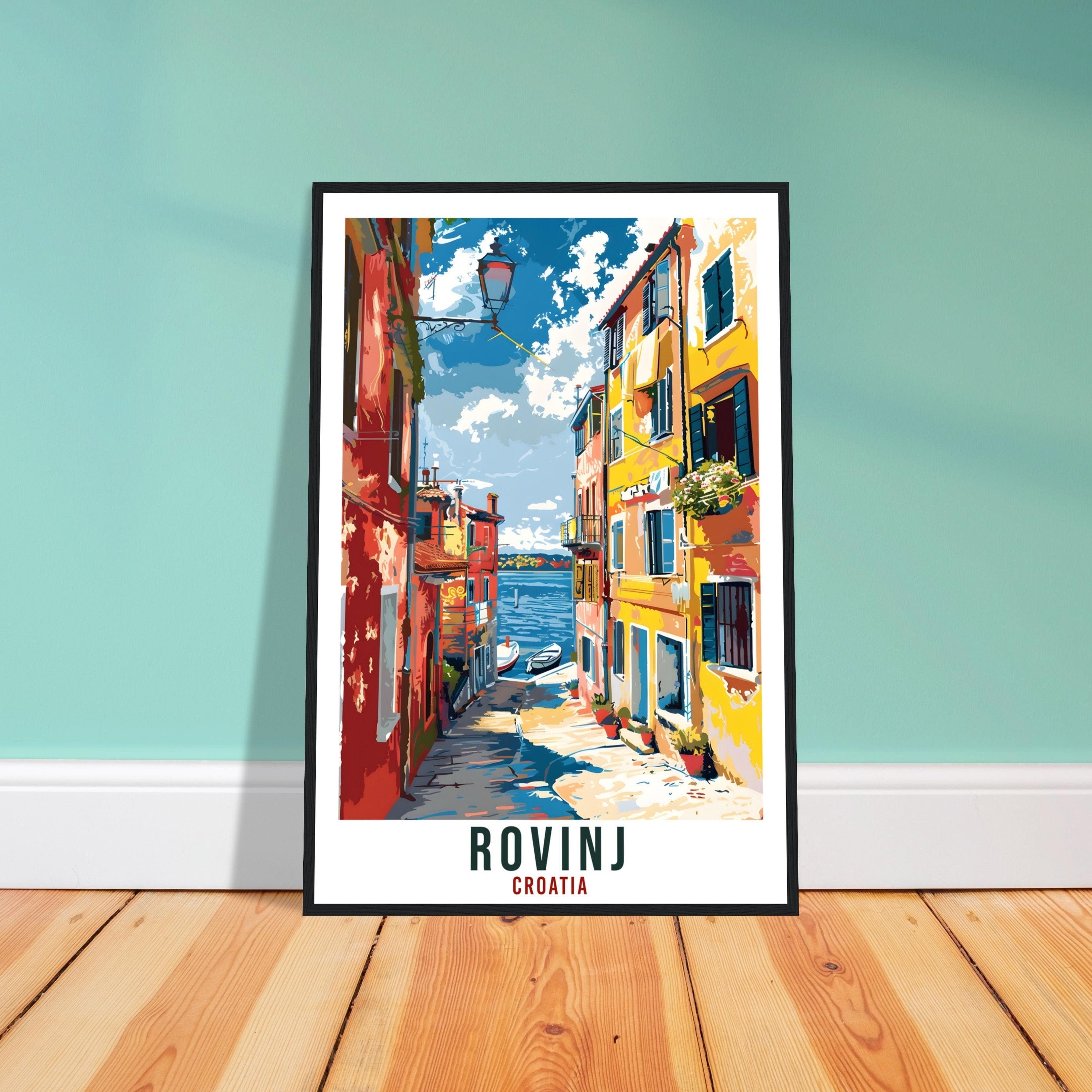 Rovinj Travel Print Croatia Wall Art Wall Hanging Home Décor Rovinj Gift Croatian Landmark Artwork Gift Croatia Rovinj Holiday Travel Poster