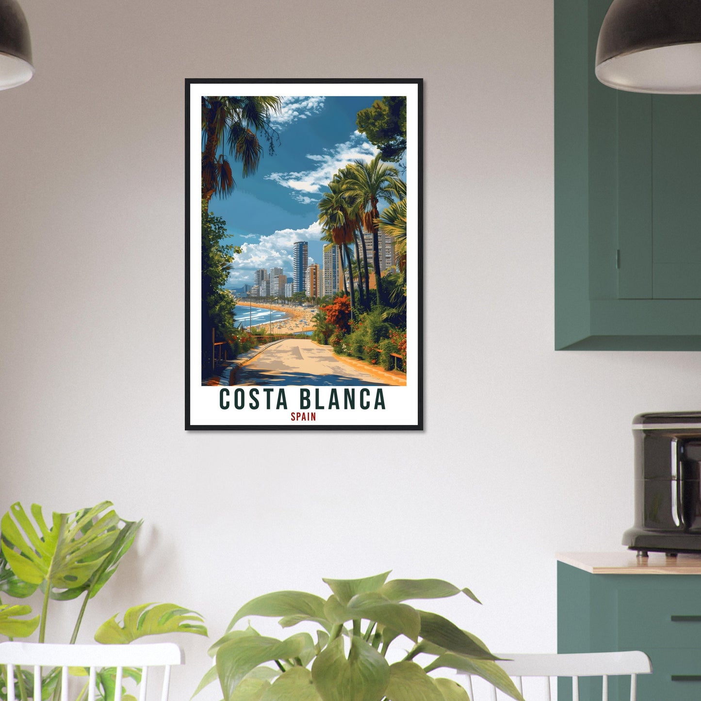 Costa Blanca Travel Print Spain Home Decoration Spanish Coast Wall Art Gift Wall Hanging Art Lover Spain Artwork Costa Blanca Travel Poster