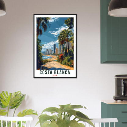 Costa Blanca Travel Print Spain Home Decoration Spanish Coast Wall Art Gift Wall Hanging Art Lover Spain Artwork Costa Blanca Travel Poster