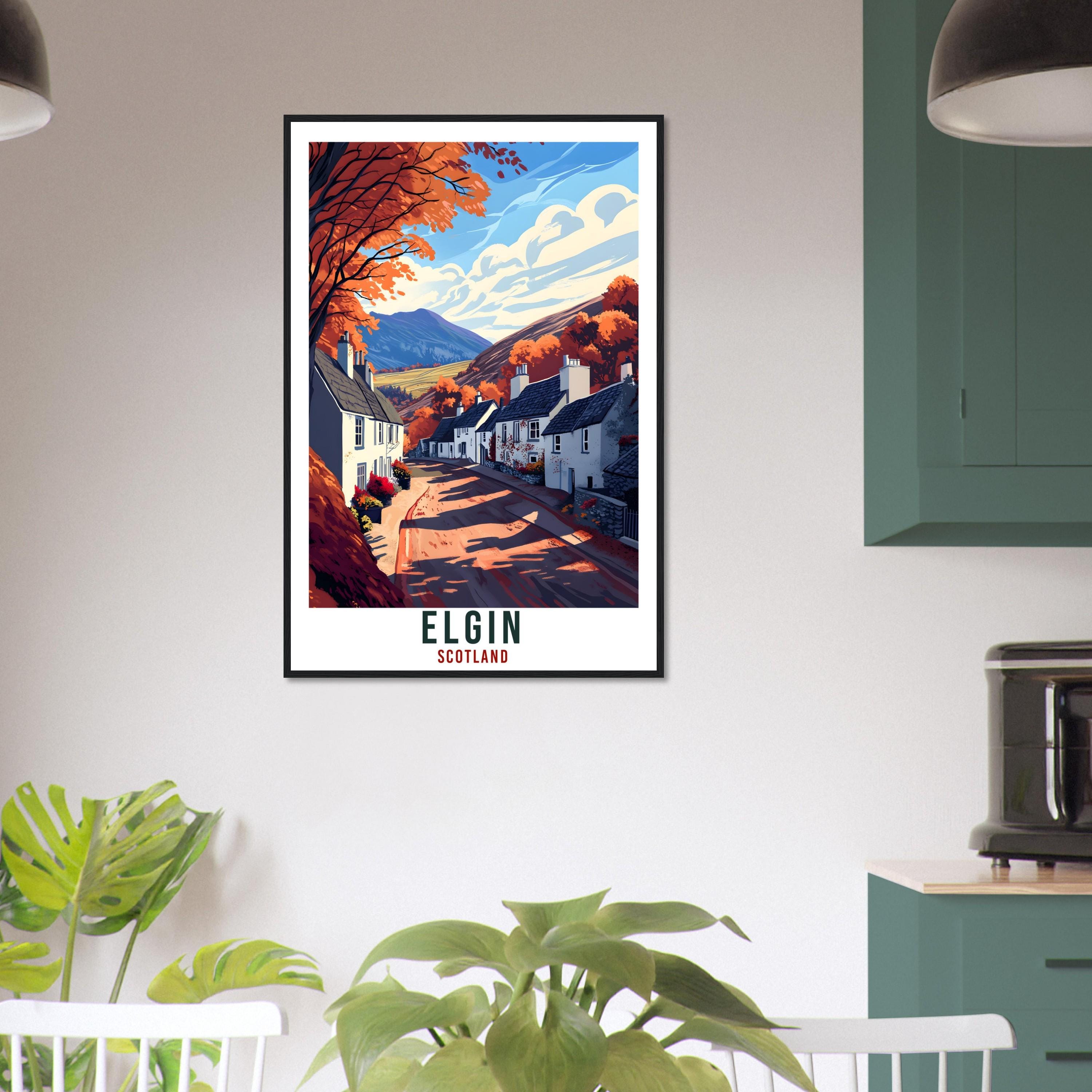 Elgin Travel Print Scotland Home Decor Elgin Wall Art Wall Hanging Art Lover Scotland Artwork Travel Poster Elgin Travel Art Elgin Scotland