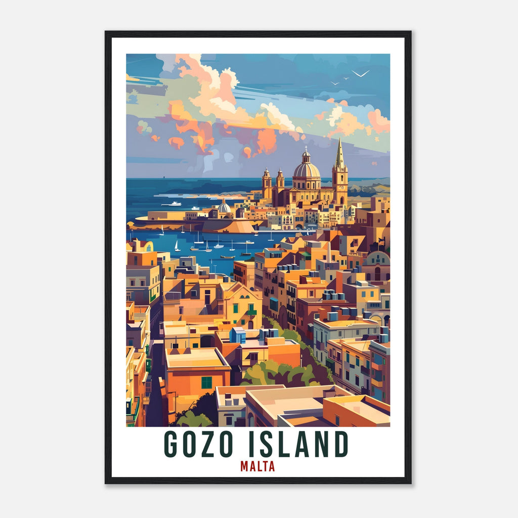 Gozo Island Travel Print Malta Wall Art Wall Hanging Home Living Décor Gozo Gift Art Lovers Gift Malta Artwork Gift Gozo Malta Travel Poster