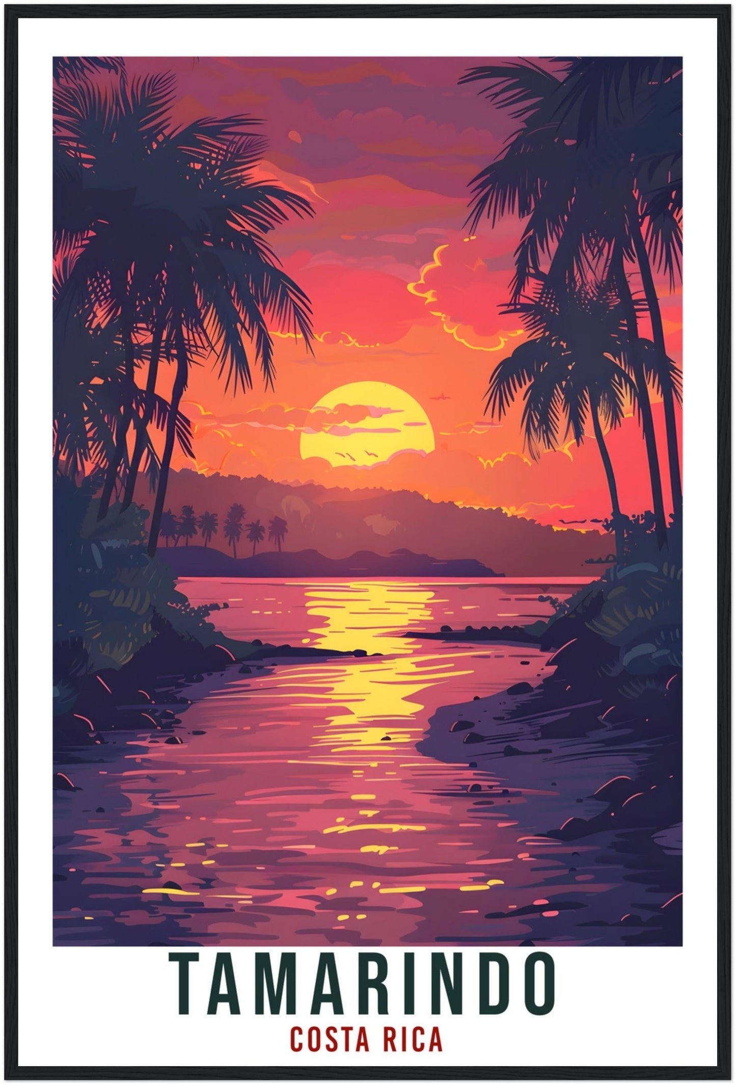 Tamarindo Costa Rica Travel Print Wall Art Wall Hanging Home Décor Tamarindo Gift Landmark Artwork Travel Art Costa Rica City Travel Poster