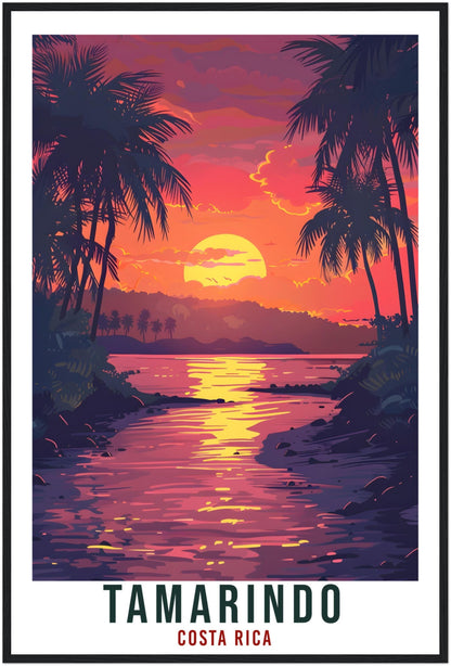 Tamarindo Costa Rica Travel Print Wall Art Wall Hanging Home Décor Tamarindo Gift Landmark Artwork Travel Art Costa Rica City Travel Poster
