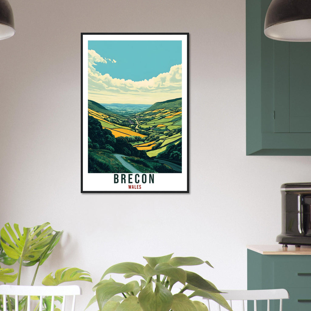 Brecon Travel Print Wales Home Decor Brecon Wall Art Wall Hanging Art Lover Wales Artwork Travel Poster Brecon Beacons Wales Travel Art