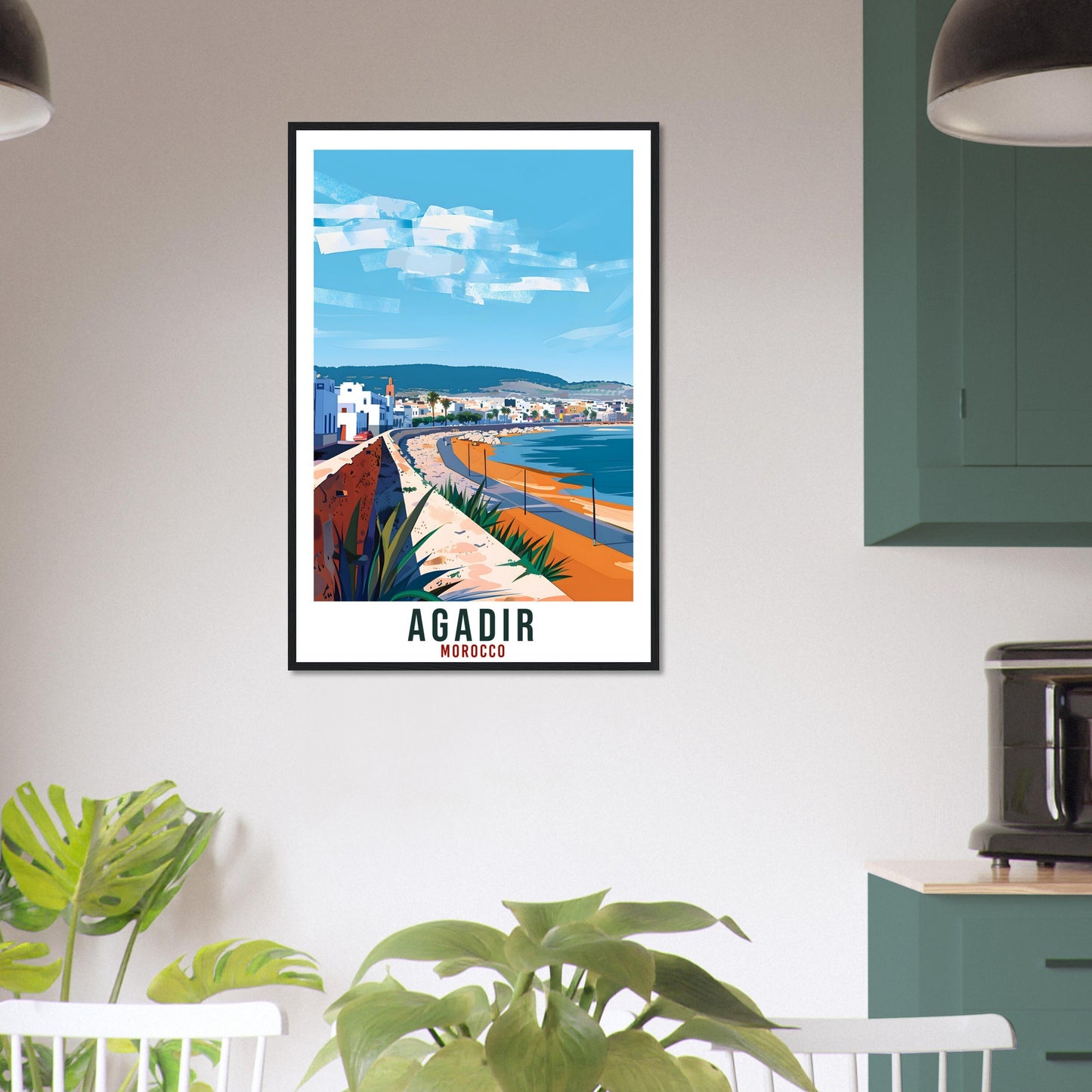 Agadir Morocco Travel Print Wall Art Wall Hanging Home Décor Agadir Gift Art Lovers Morocco Artwork Gift Print African Landmark Poster