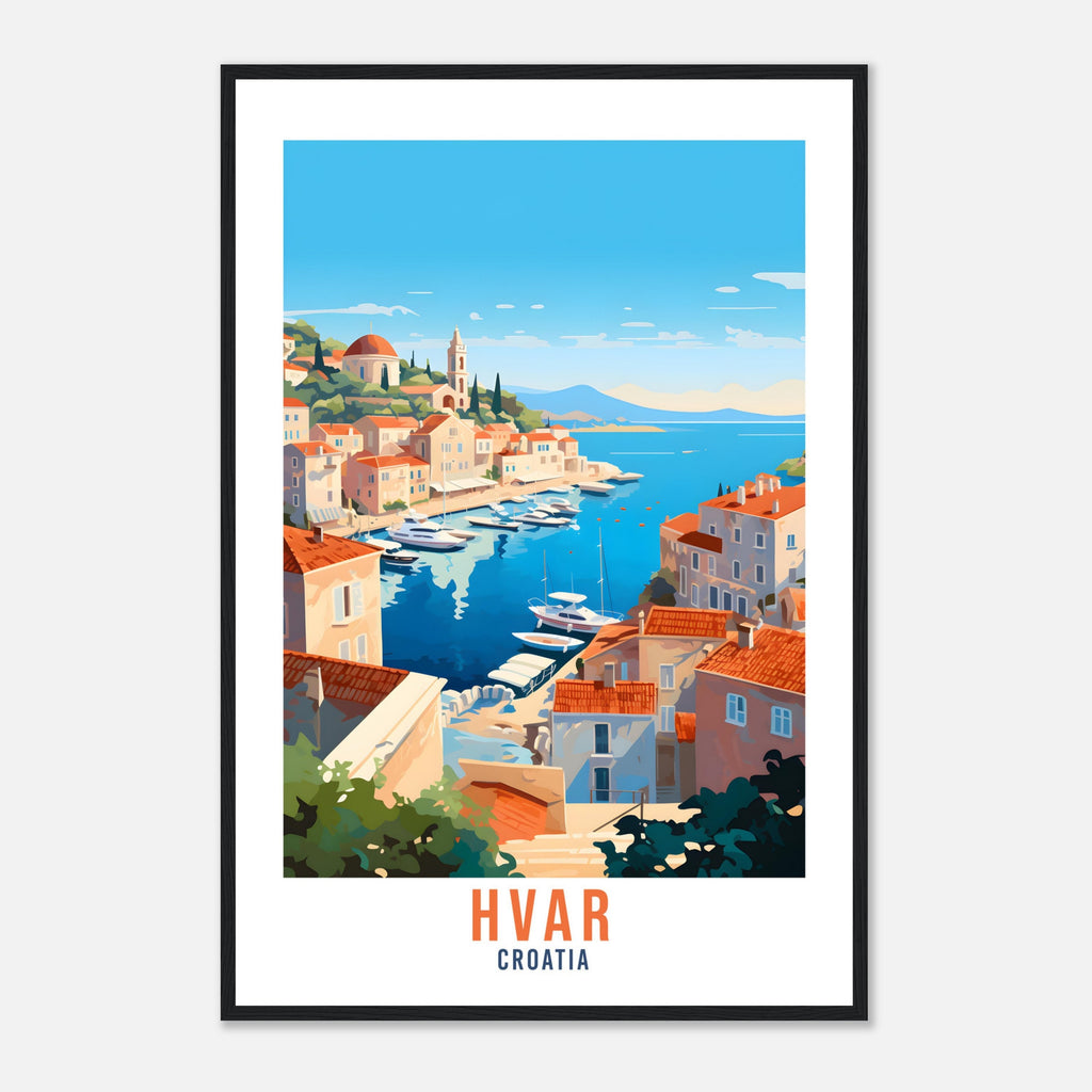Hvar Croatia Travel Print Croatian Island Wall Art Hvar Wall Hanging Home Décor Croatia Gift Art Lovers Hvar Art Lover Gift Croatia Print