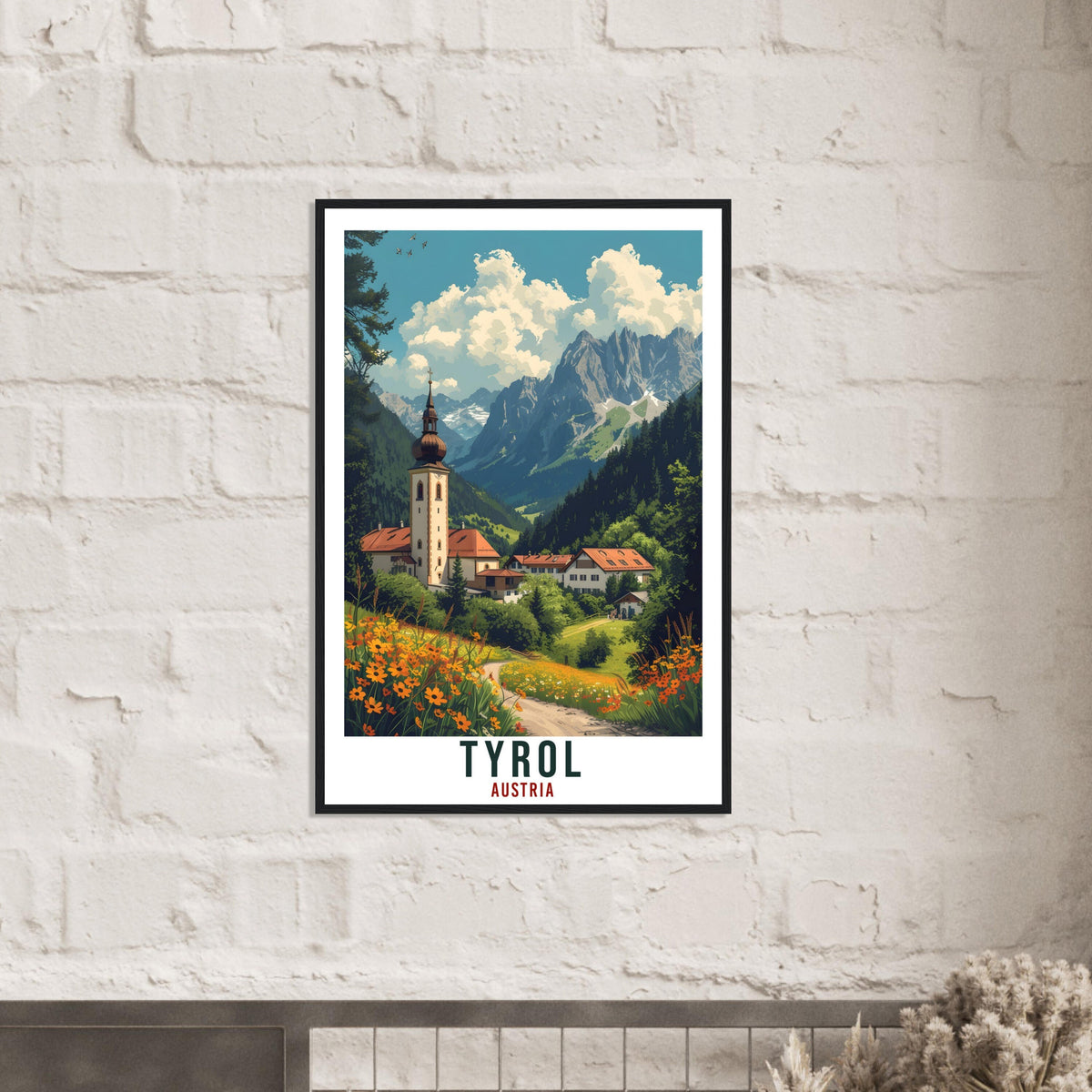 Tyrol Gift Travel Print Austria Home Decoration Tyrol Austrian City Wall Art Gift Wall Hanging Art Lover Austria Artwork Tyrol Travel Poster