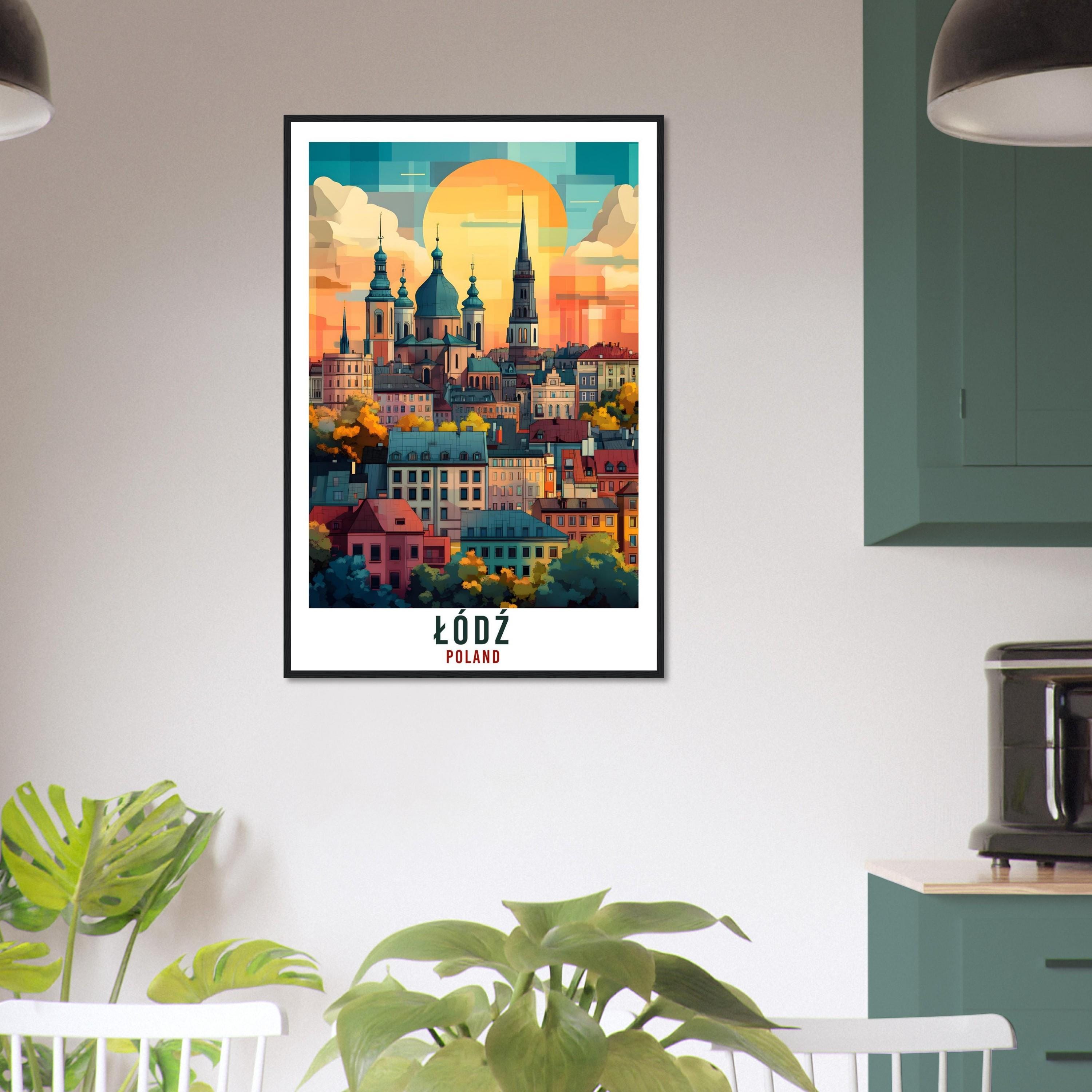Łódź Travel Print Poland Home Decor Łódź Wall Art Gift Wall Hanging Art Lover Łódź Polish Artwork Travel Poster Poland Travel Art Poster