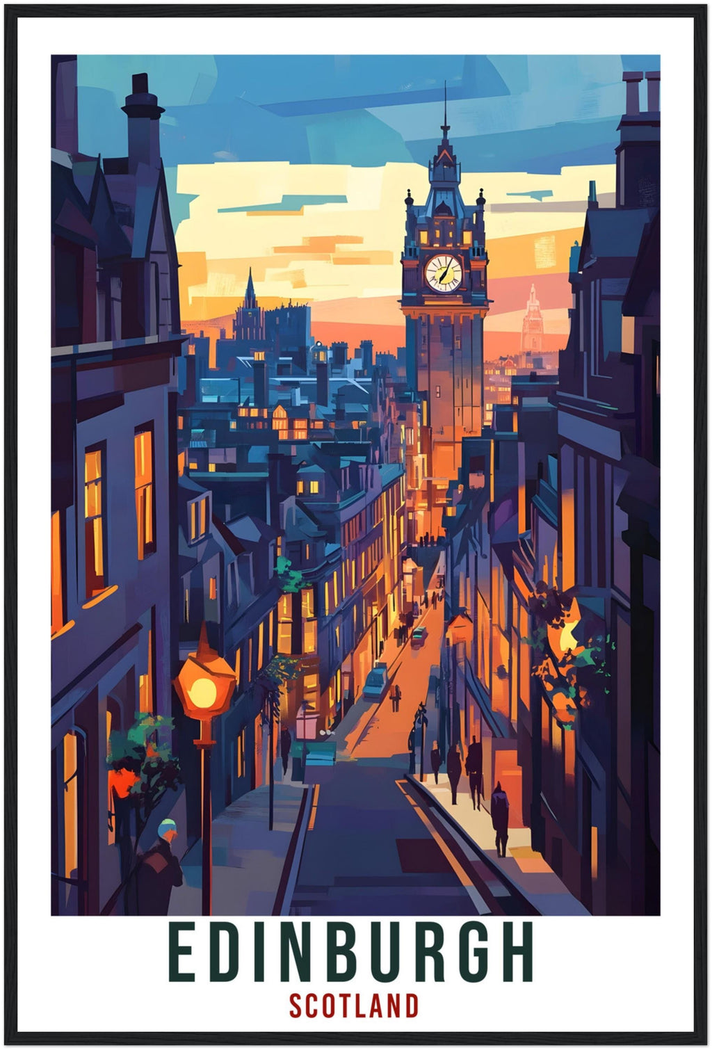 Edinburgh Scotland Travel Print Home Decor Edinburgh Wall Art Wall Hanging Art Lover Scotland Artwork Travel Poster Edinburgh Travel Art