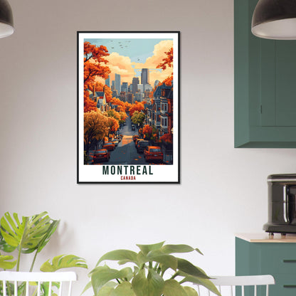 Montreal Travel Print Canada Home Decor Montreal Wall Art Gift Wall Hanging Art Lover Montreal Canadian Artwork Travel Poster Quebec Artwork