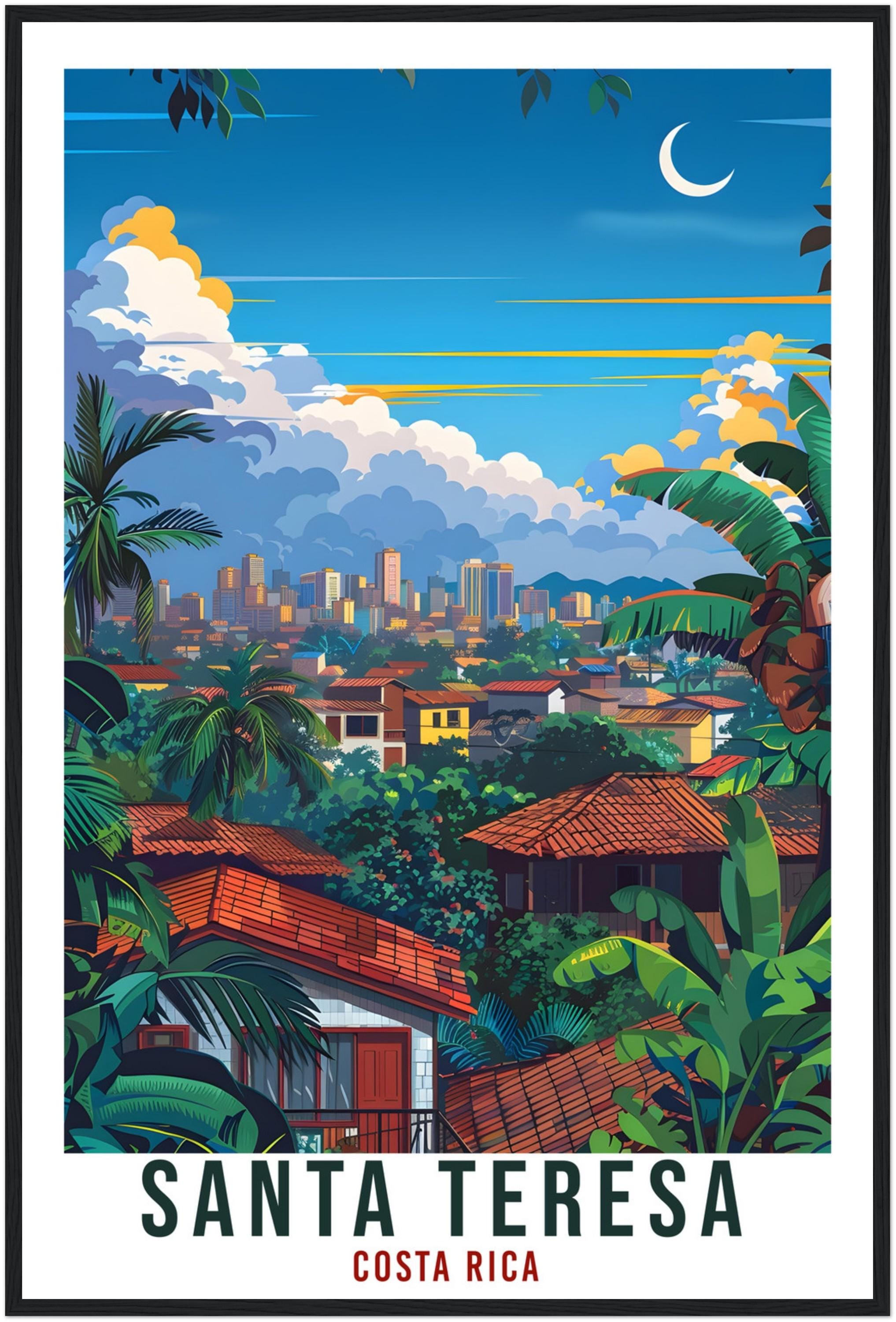 Santa Teresa Costa Rica Travel Print Wall Art Wall Hanging Home Décor Santa Teresa Gift Artwork Travel Art Costa Rica City Travel Poster