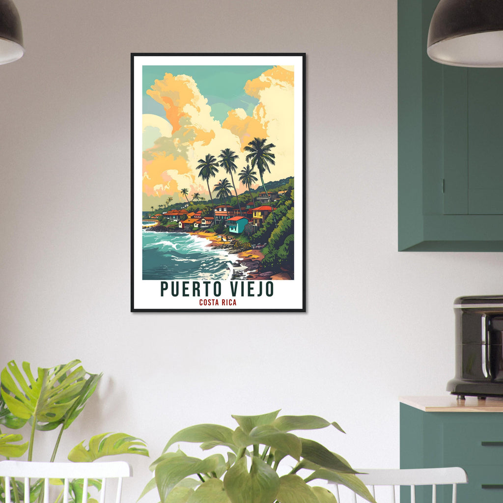 Puerto Viejo Costa Rica Travel Print Wall Art Wall Hanging Home Décor Puerto Viejo Gift Artwork Travel Art Costa Rica City Travel Poster