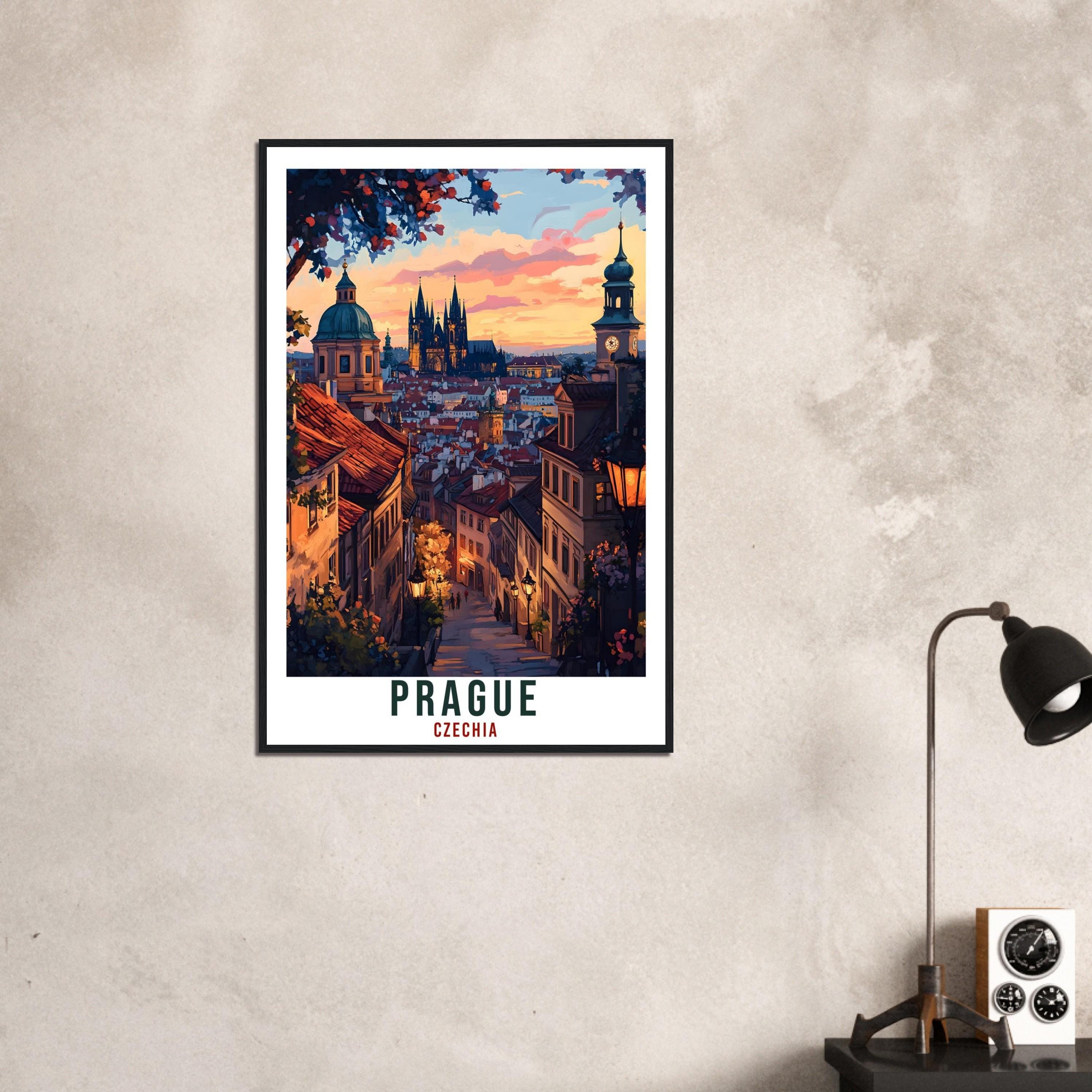 Prague Travel Print Czech Republic Home Decor Prague Wall Art Gift Wall Hanging Art Lover Prague Czechia Artwork Travel Poster Travel Art