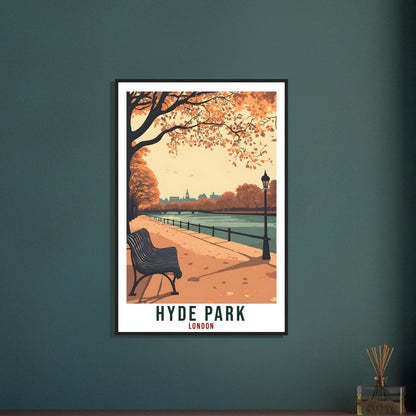 Hyde Park London Travel Print England Decor London Park Wall Art Gift Wall Hanging Art Lover Hyde Park England Artwork Travel Poster UK Art