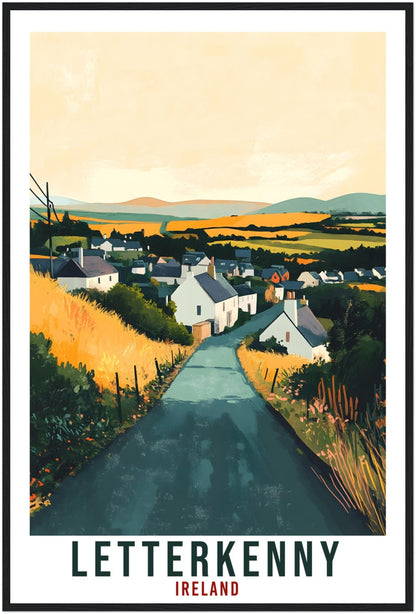 Letterkenny Travel Print Ireland Home Decor Donegal Wall Art Gift Wall Hanging Letterkenny Irish Artwork Travel Poster Ireland Travel Art