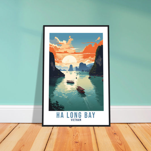 Ha Long Bay Travel Print Wall Art Ha Long Bay Sunset Thailand Gift Holiday Print Art Print Ha Long Bay Travel Poster Ha Long Bay Art Print