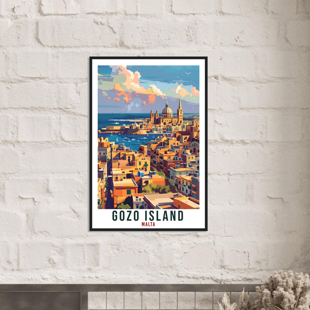 Gozo Island Travel Print Malta Wall Art Wall Hanging Home Living Décor Gozo Gift Art Lovers Gift Malta Artwork Gift Gozo Malta Travel Poster