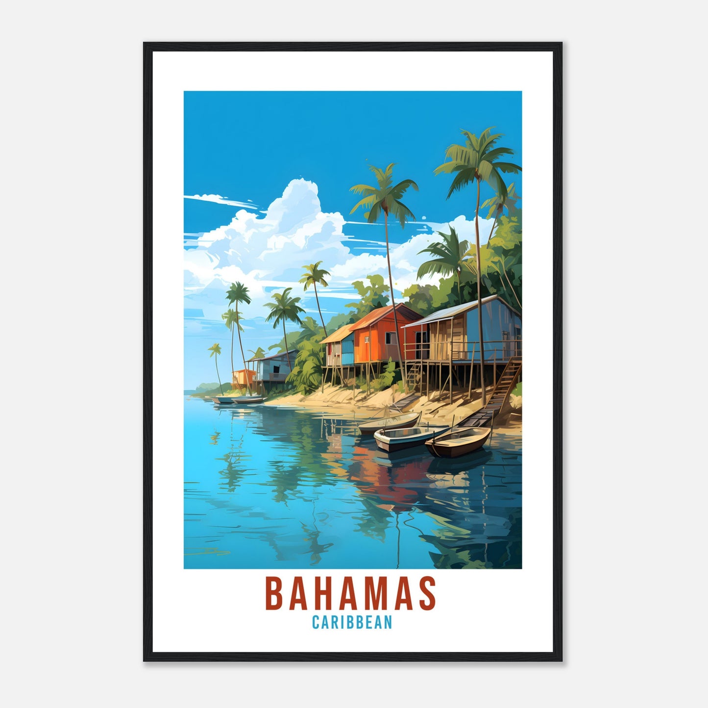 Bahamas Travel Print Wall Art Bahamas Sunset Wall Hanging Home Décor Caribbean Gift Art Lovers Nassau Travel Poster Bahamas Caribbean Print