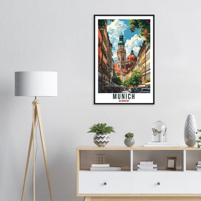 Munich Travel Print Germany Home Decoration Munich German City Wall Art Gift Wall Hanging Art Lover Germany Artwork Munich Travel Poster