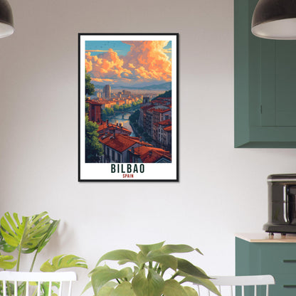 Bilbao Travel Print Spain Home Decoration Bilbao Spanish City Wall Art Gift Wall Hanging Art Lover Spain Artwork Bilbao Travel Poster Gift