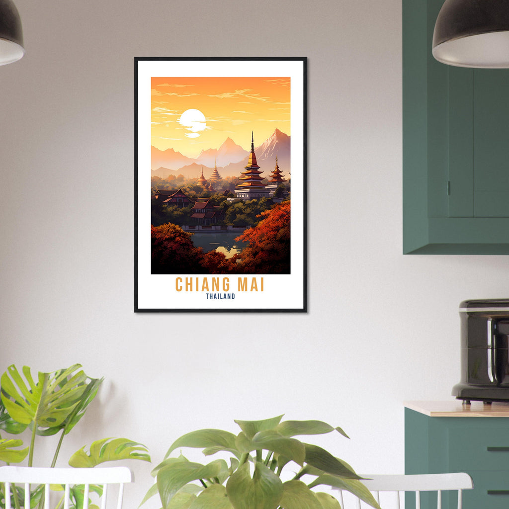 Chiang Mai Travel Print Wall Art Chiang Mai Wall Hanging Thailand Gift Holiday Print Chiang Mai Art Print Chiang Mai Thailand Travel Poster