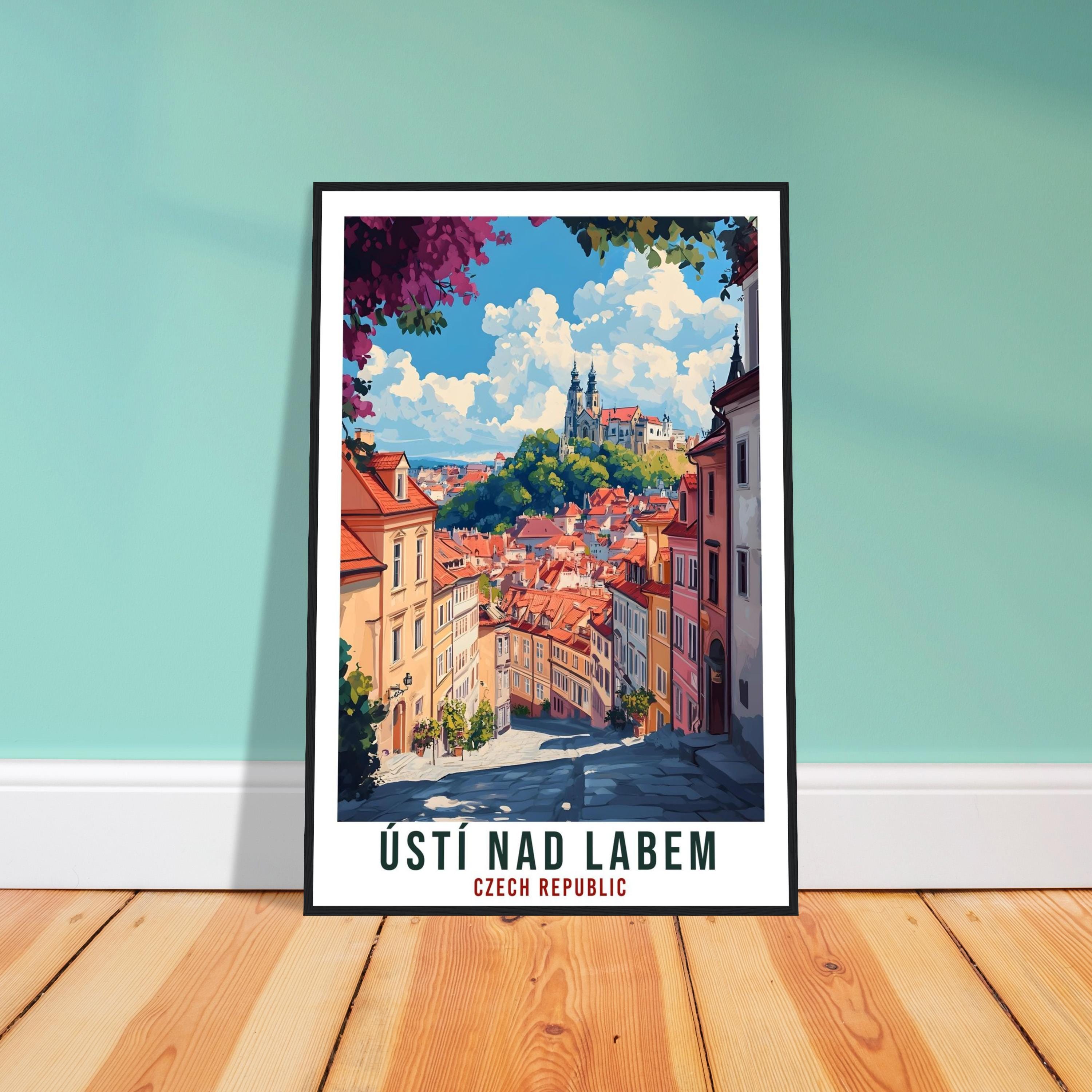 Ústí nad Labem Travel Print Czechia Home Decor Wall Art Gift Wall Hanging Art Lover Ústí nad Labem Czech Republic Artwork Travel Poster Art