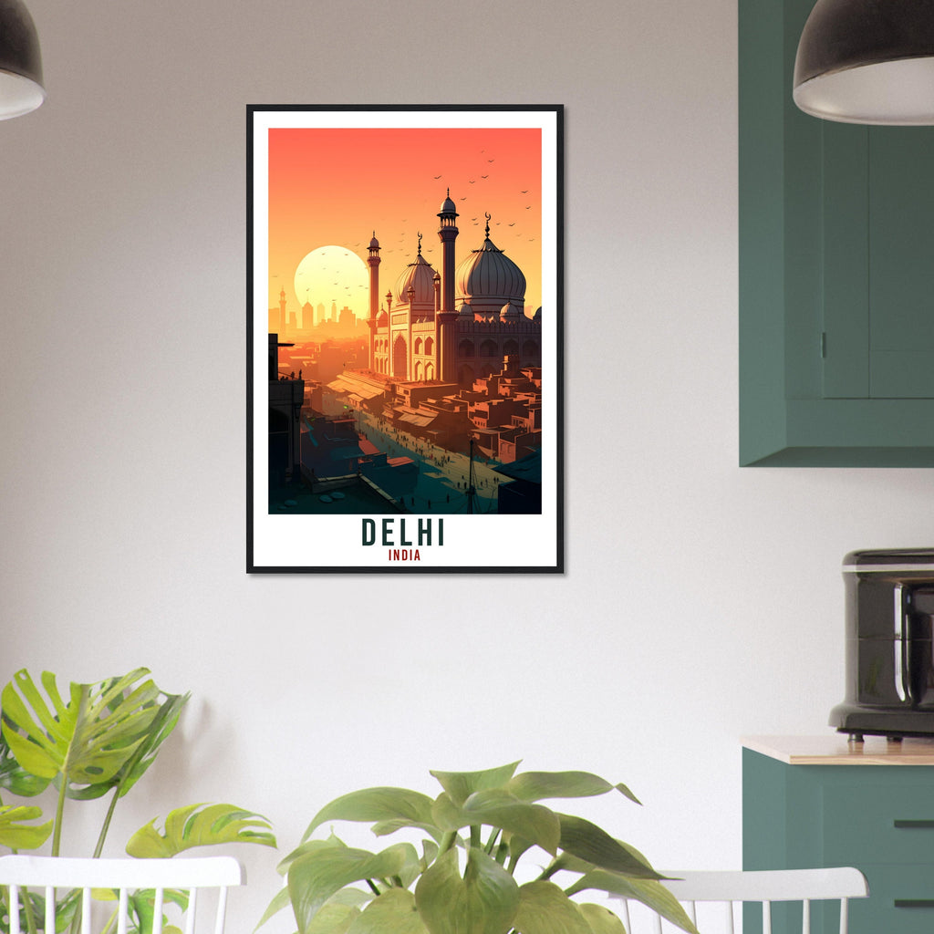 Delhi Travel Print India Home Decoration Wall Art Gift Wall Hanging Art Lover Indian Artwork India Delhi Travel Poster Cityscape Print