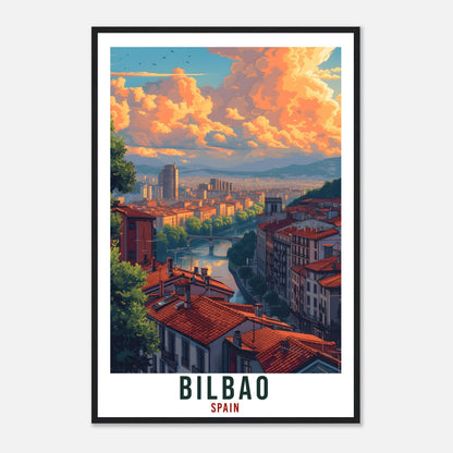 Bilbao Travel Print Spain Home Decoration Bilbao Spanish City Wall Art Gift Wall Hanging Art Lover Spain Artwork Bilbao Travel Poster Gift
