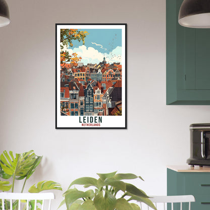 Leiden Travel Print Holland Wall Art Wall Hanging Home Décor Leiden Gift Art Lovers Gift Dutch Artwork Gift The Netherlands Travel Poster