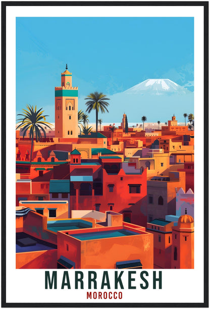 Marrakesh Morocco Travel Print Wall Art Wall Hanging Home Décor Marrakesh Gift Art Lovers Morocco Artwork Gift Print African Landmark Poster
