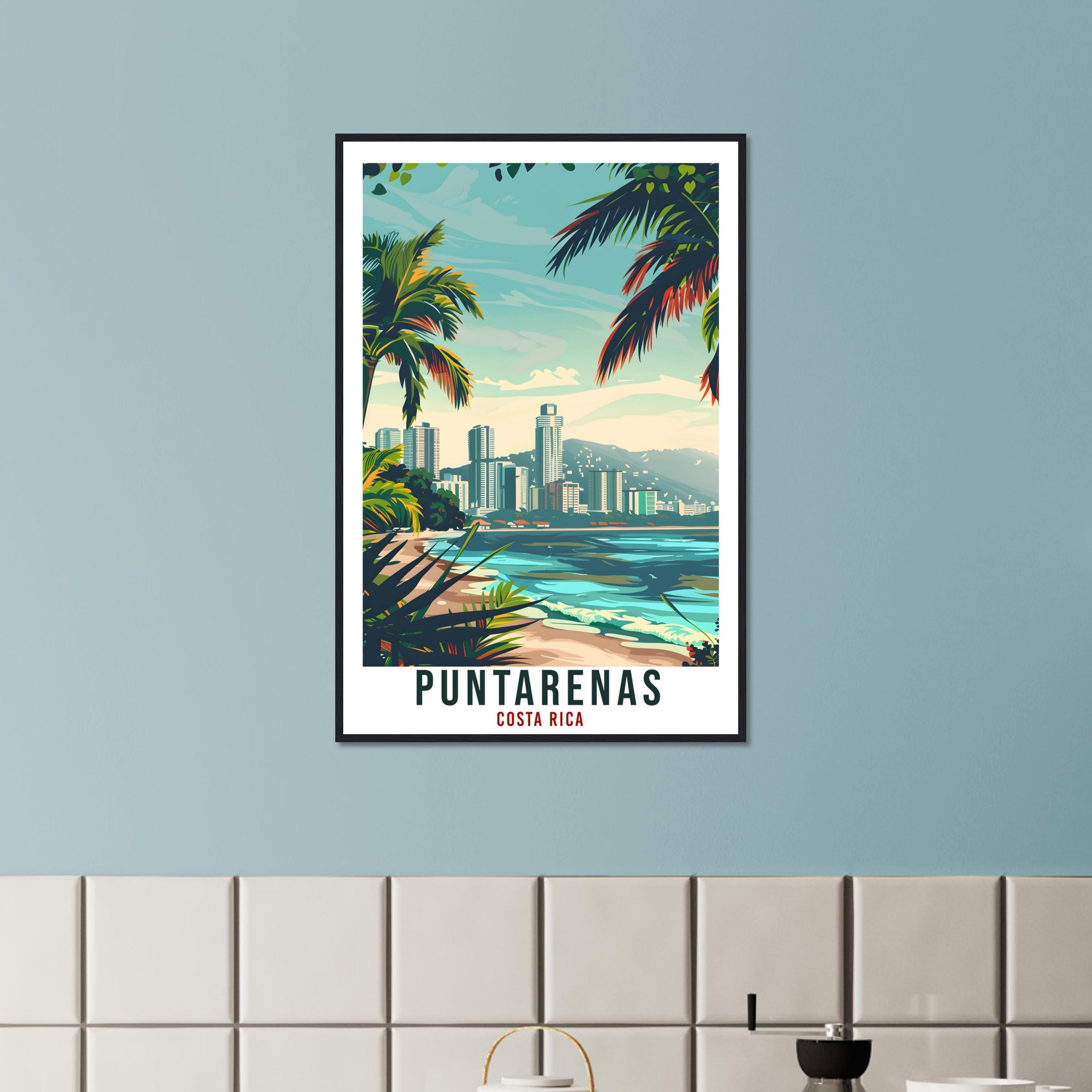 Puntarenas Costa Rica Travel Print Wall Art Wall Hanging Home Décor Puntarenas Beach Gift Artwork Travel Art Costa Rica City Travel Poster