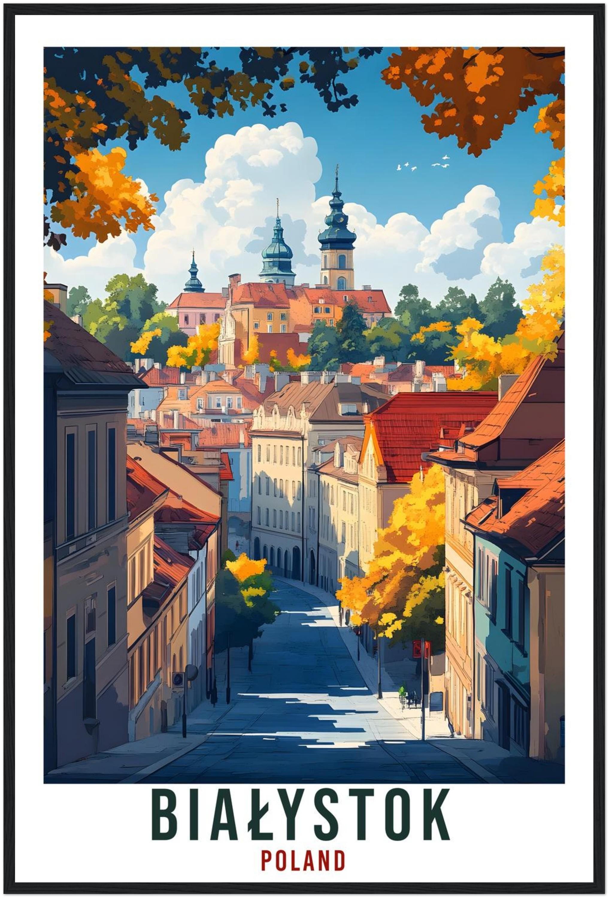 Białystok Travel Print Poland Home Decor Białystok Wall Art Gift Wall Hanging Art Lover Białystok Polish Artwork Travel Poster Poland Travel