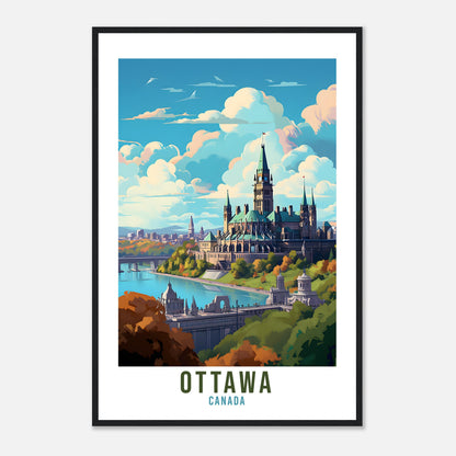 Ottawa Travel Print Wall Art Ottawa Canada Wall Hanging Home Décor Ottawa Gift Art Lovers Canadian Art Lover Gift Ottawa Travel Poster