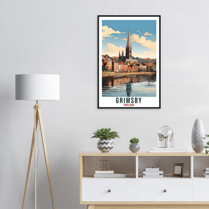 Grimsby Travel Print Wall Art Wall Hanging Home Living Décor Grimsby Gift Art Lovers Gift UK Artwork Gift Print England Travel Poster