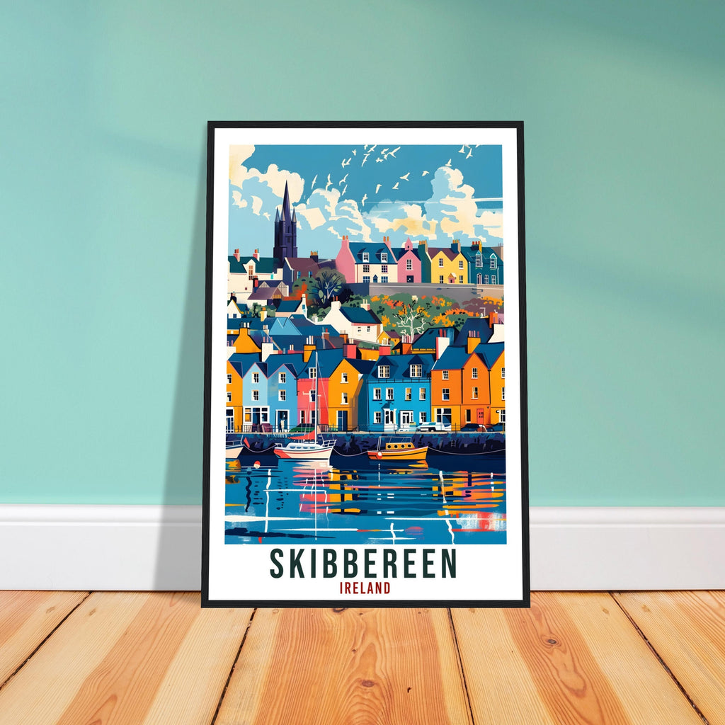 Skibbereen Travel Poster Ireland Wall Art Wall Hanging Home Living Décor Skibbereen Gift Art Lovers Irish Artwork Gift Ireland Travel Print