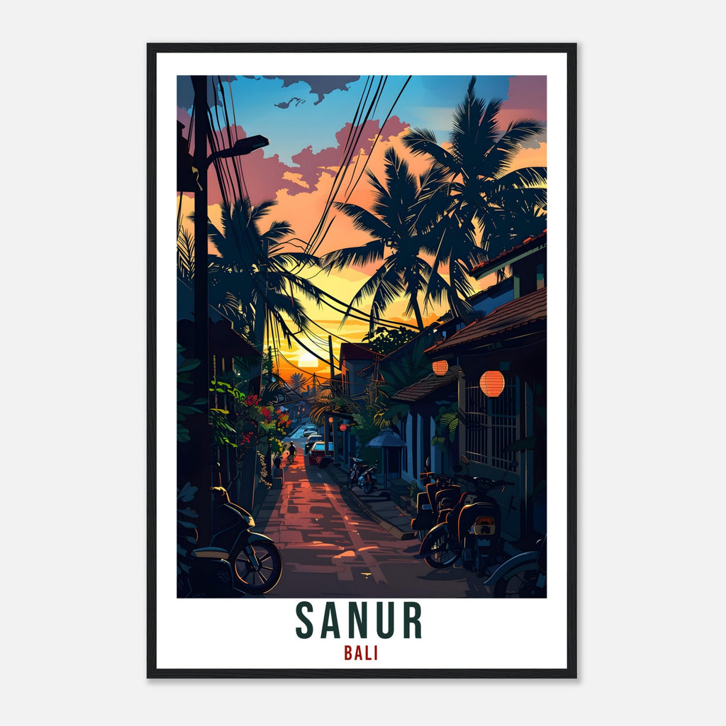Sanur Bali Travel Print Bali Wall Art Wall Hanging Home Décor Sanur Gift Landmark Artwork Travel Art Lovers Indonesia Sanur Travel Poster