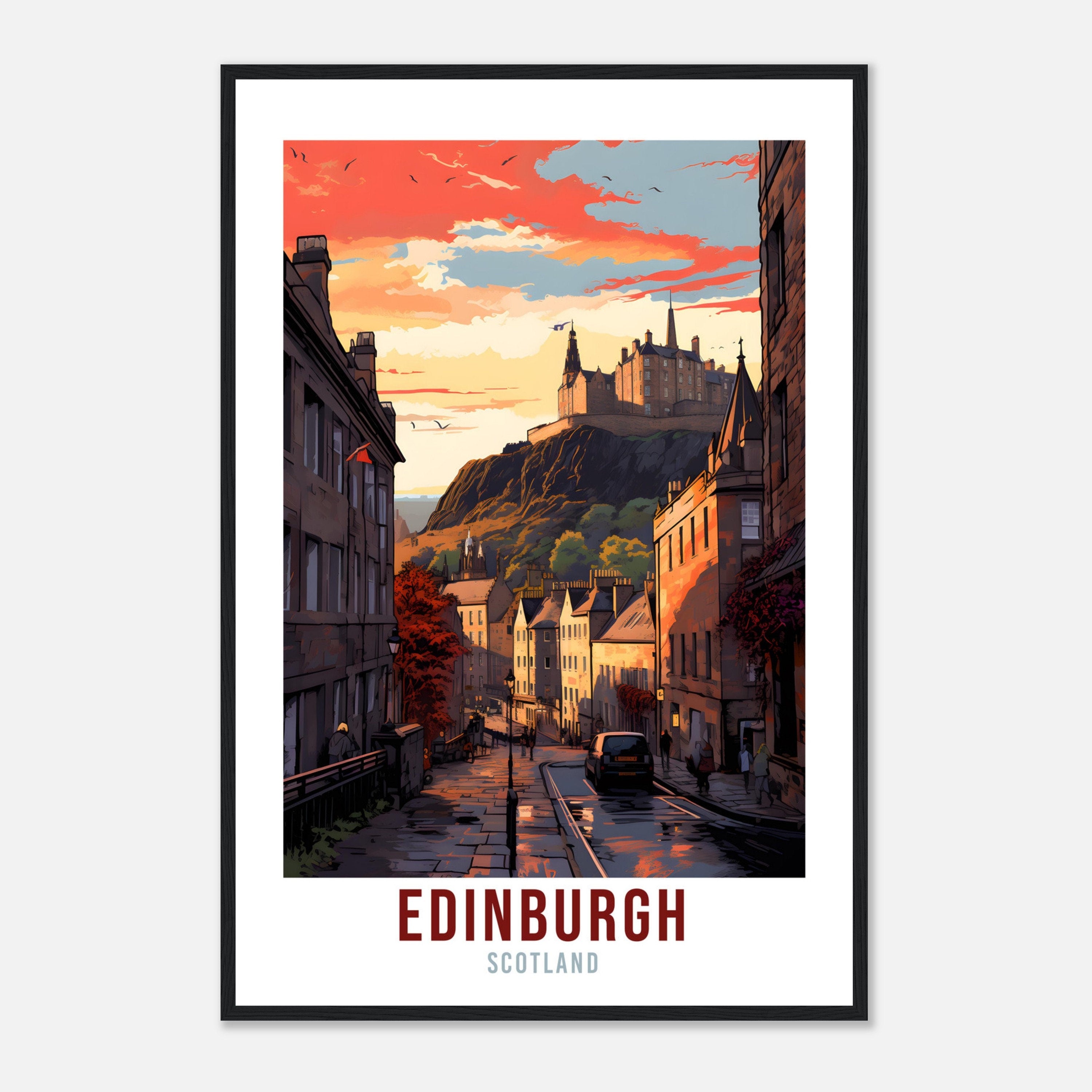 Edinburgh City Print Edinburgh Home Decor Scottish City Art Print Edinburgh Wall Art Scotland Enthusiast Holiday Gift Wall Hanging Edinburgh