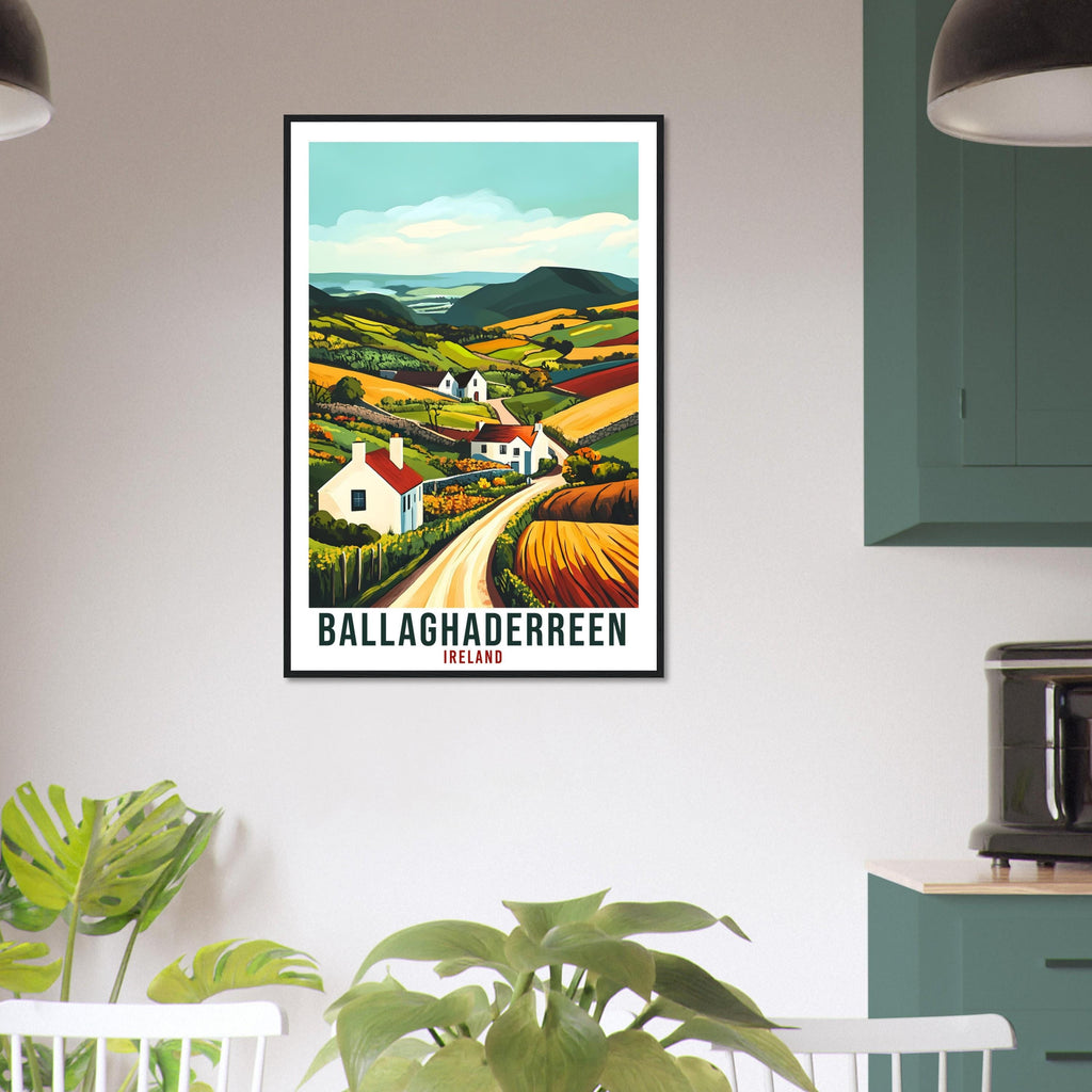Ballaghaderreen Travel Print Ireland Home Decor Wall Art Wall Hanging Art Lover Irish Artwork Travel Poster Ballaghaderreen Ireland Travel
