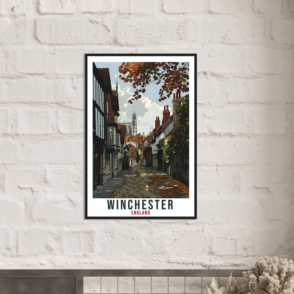 Winchester Travel Print Wall Art Wall Hanging Home Living Décor Winchester Gift Art Lovers Gift UK Artwork Gift Print England Travel Poster