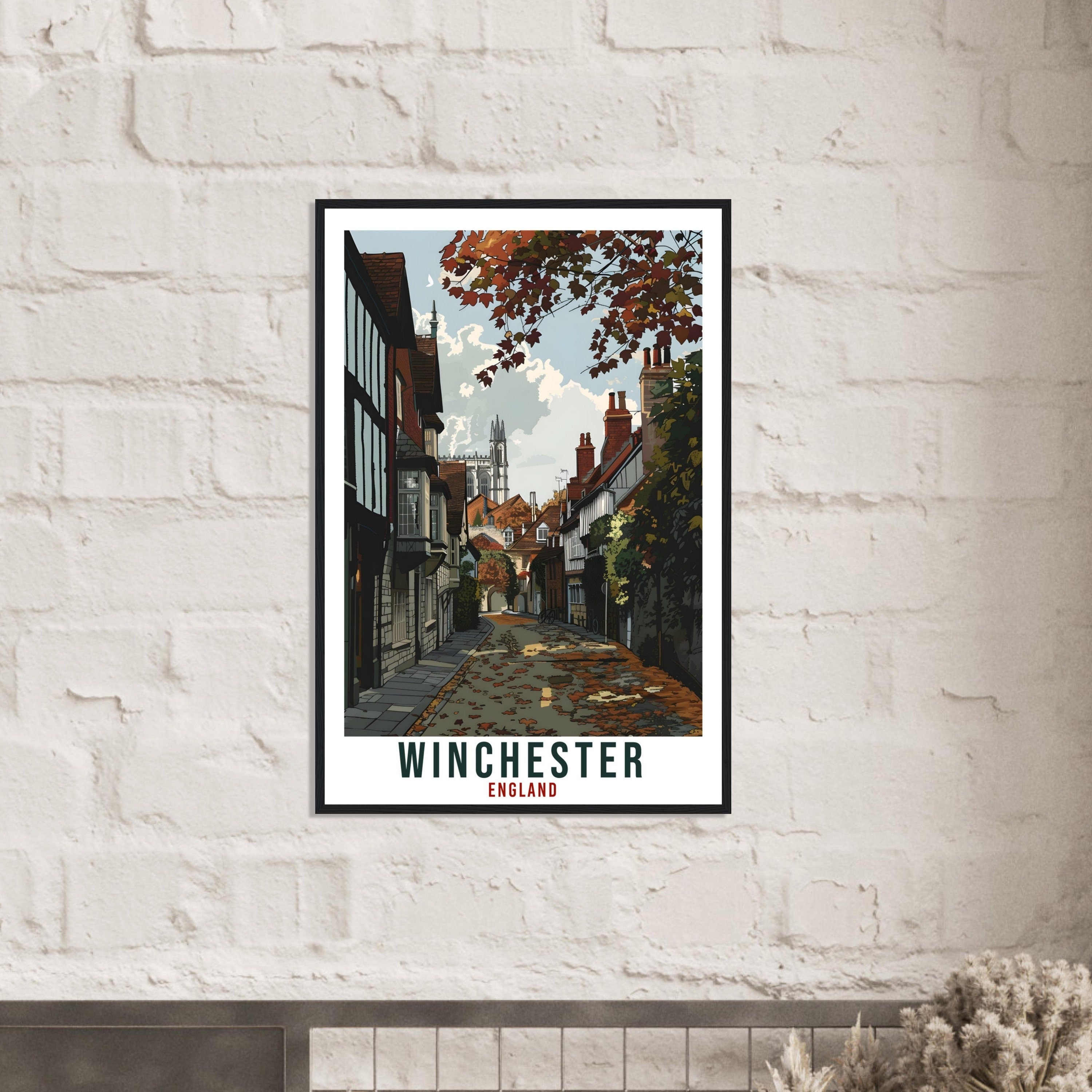 Winchester Travel Print Wall Art Wall Hanging Home Living Décor Winchester Gift Art Lovers Gift UK Artwork Gift Print England Travel Poster