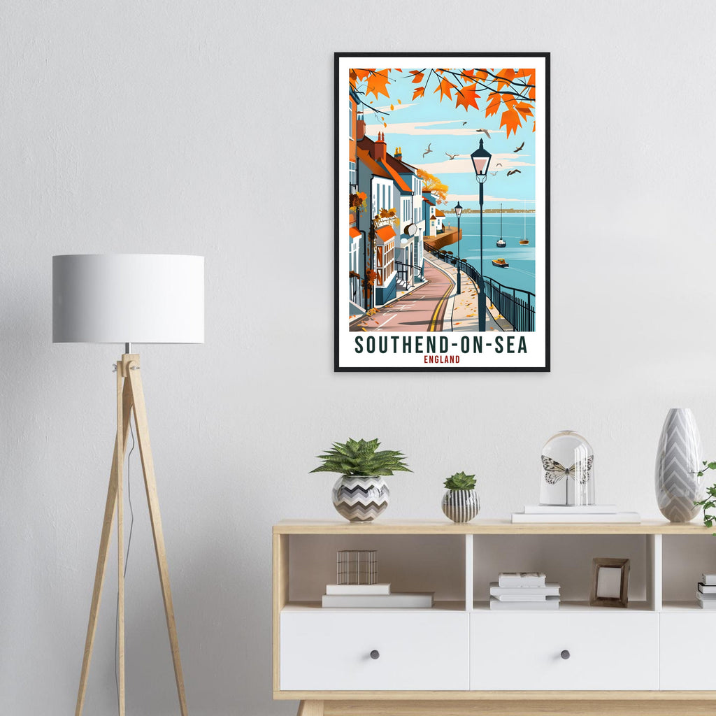 Southend-On-Sea Travel Print Wall Art Wall Hanging Home Living Décor Southend Gift Art Lovers UK Artwork Gift Print England Travel Poster