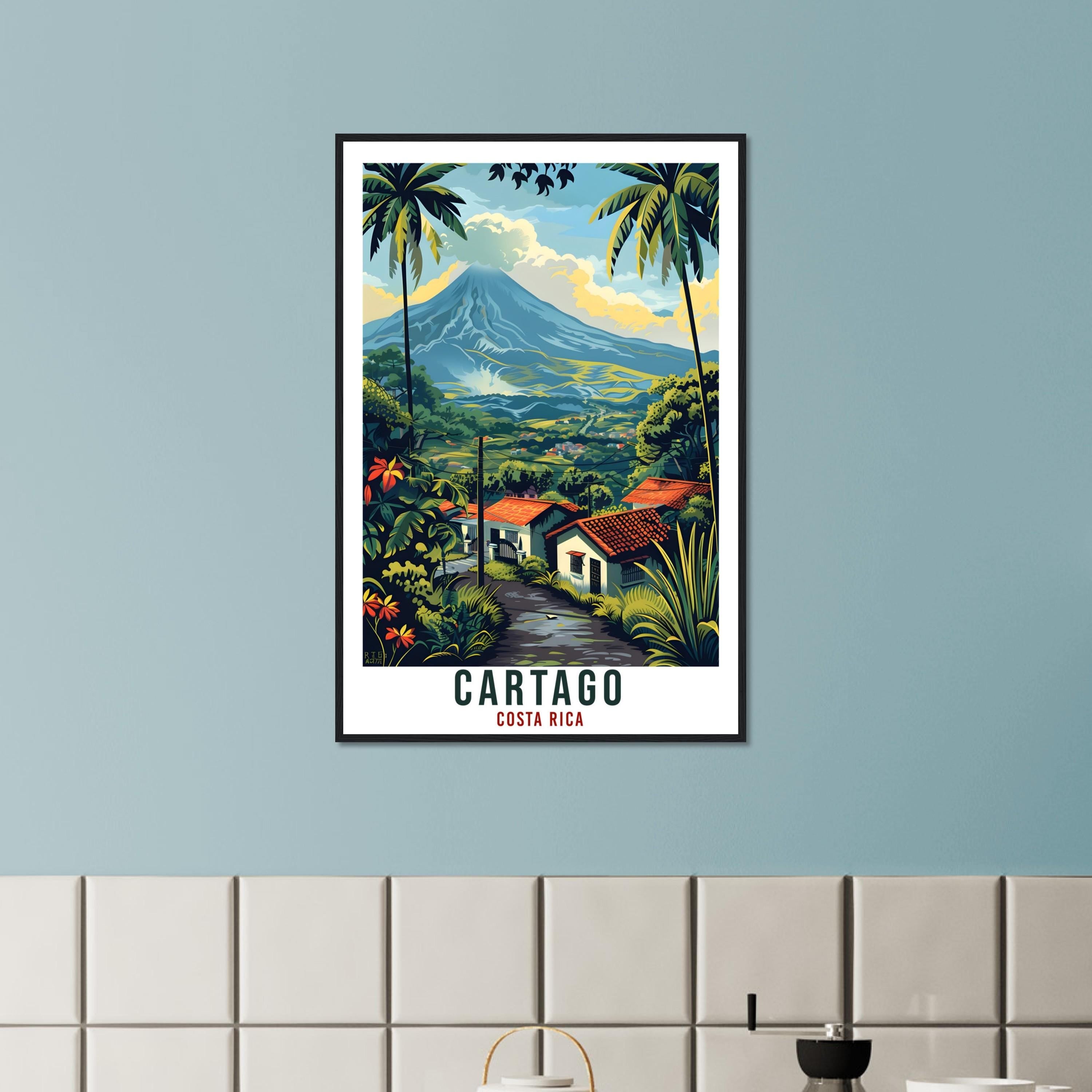 Cartago Costa Rica Travel Print Wall Art Wall Hanging Home Décor Cartago Gift Landmark Artwork Travel Art Costa Rica City Travel Poster