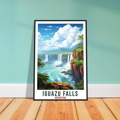 Iguazu Falls Travel Print Wall Art Iguazu Argentina City Landscape Artwork Iguazu Falls Art Gift Iguazu Falls Travel Poster Argentinian Art