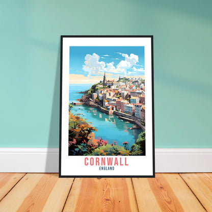 Cornwall Travel Print Cornwall Seaside Home Decor Coastal Landscape England Nature Wall Hanging Cornwall Artwork Gift Cornwall Travel Poster