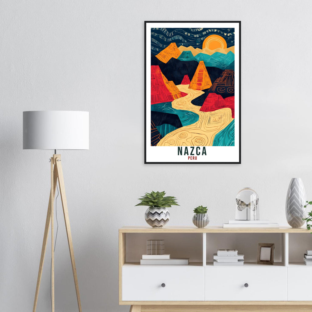 Nazca Travel Print Peru Home Decor Nazca Lines Wall Art Gift Wall Hanging Art Lover Nazca Peruvian Artwork Travel Poster Travel Art