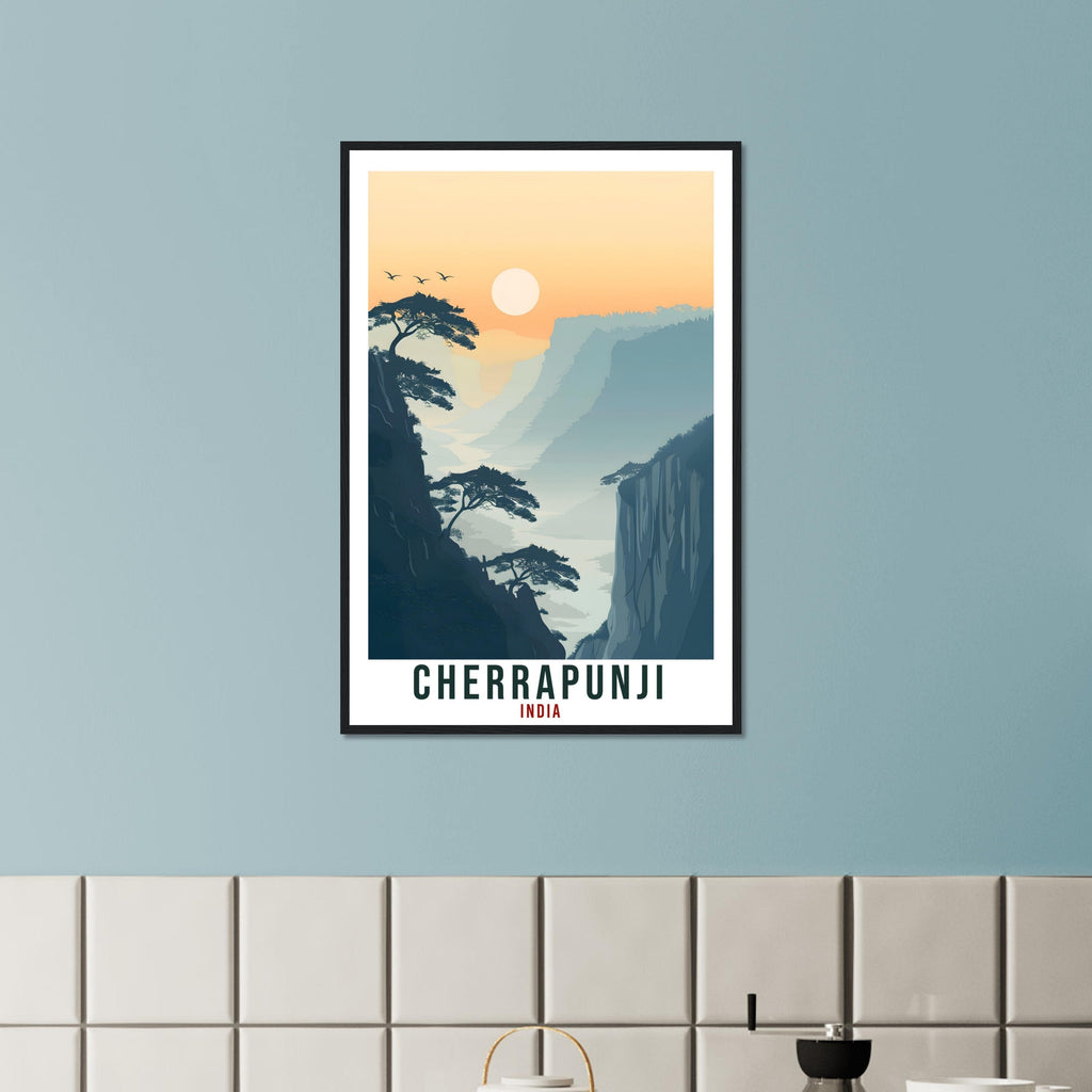 Cherrapunji Travel Print India Home Decoration Wall Art Gift Wall Hanging Art Lover Indian Artwork India Cherrapunji Travel Poster Print